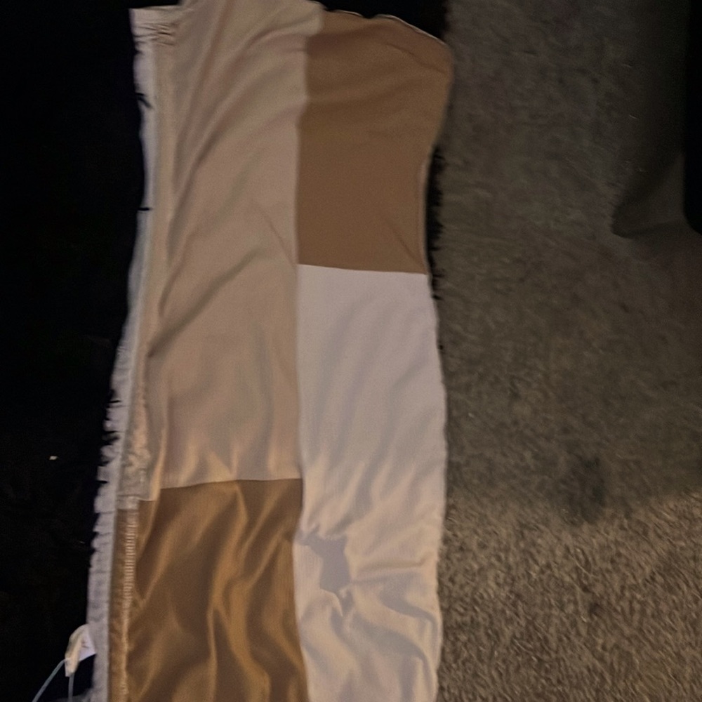 Tan cotton dress no strap